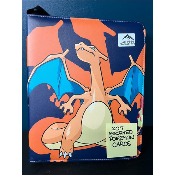 Lot of 1 Binder of Assorted Pokemon Cards - Authentic Pokemon Cards! 207 Total