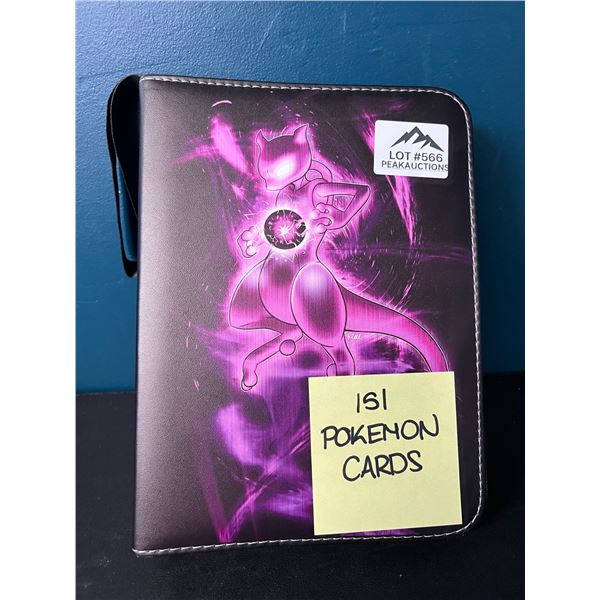 Lot of 1 Binder of Assorted Pokemon Cards - Authentic Pokemon Cards! 151 Cards