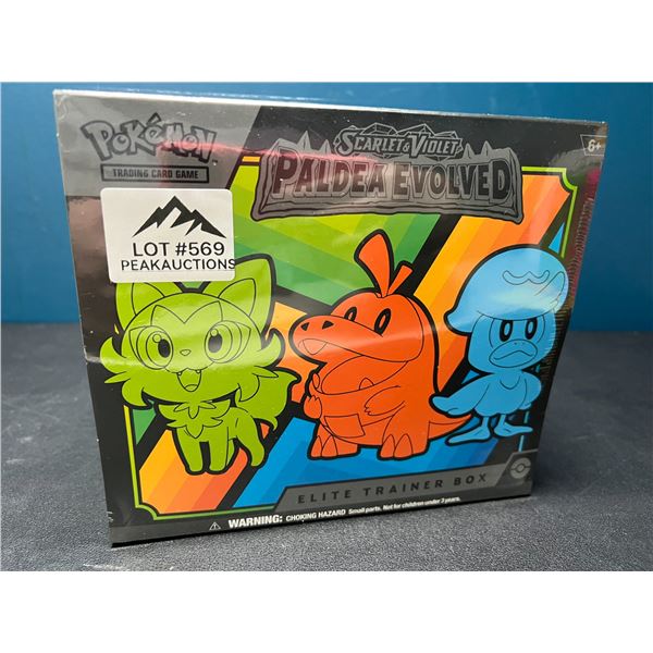 Lot of 1 Authentic Pokemon Scarlet and Violet Paldea Evolved Elite Trainer Box - BRAND NEW SEALED!