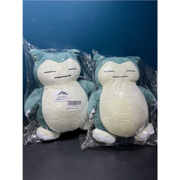 Lot of 2 Snorlax Pokemon Plushies - 12inch