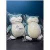 Image 1 : Lot of 2 Snorlax Pokemon Plushies - 12inch
