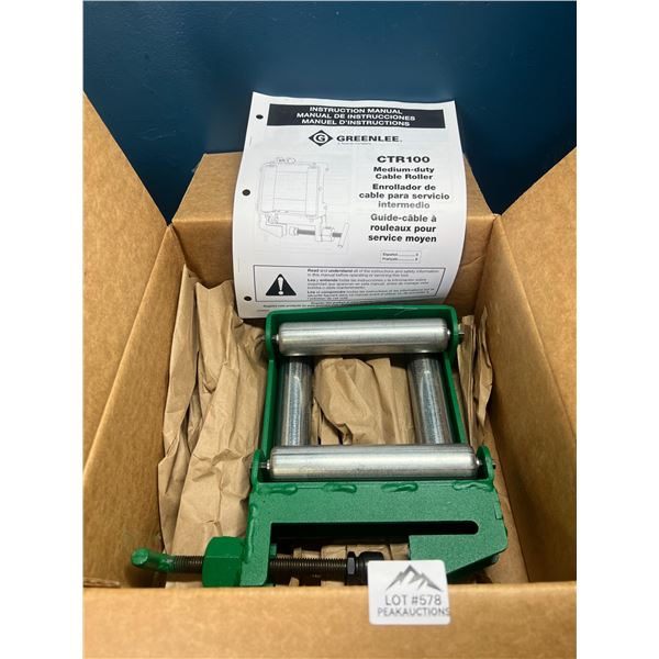 Lot of 1 Greenlee CTR100 Medium-Duty Cable Roller Tool
