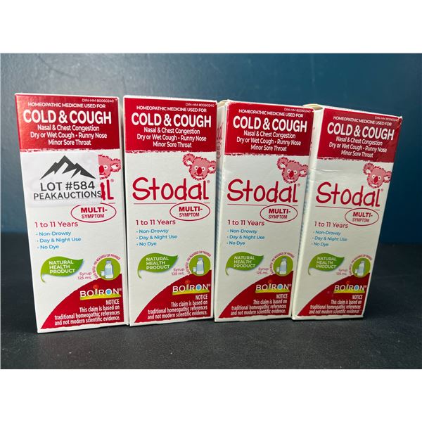 Lot of 4 Stodal Cold & Cough Homeopathic Medicines (for Kids Aged 1-11)