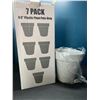 Image 2 : Lot of 6.5" Plastic Plant Pots - Grey - 7pack