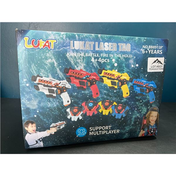 Lot of 1 Lukat Laser Tag Toy Set - 4 Player Laser Toy Gun Set w/ Vests