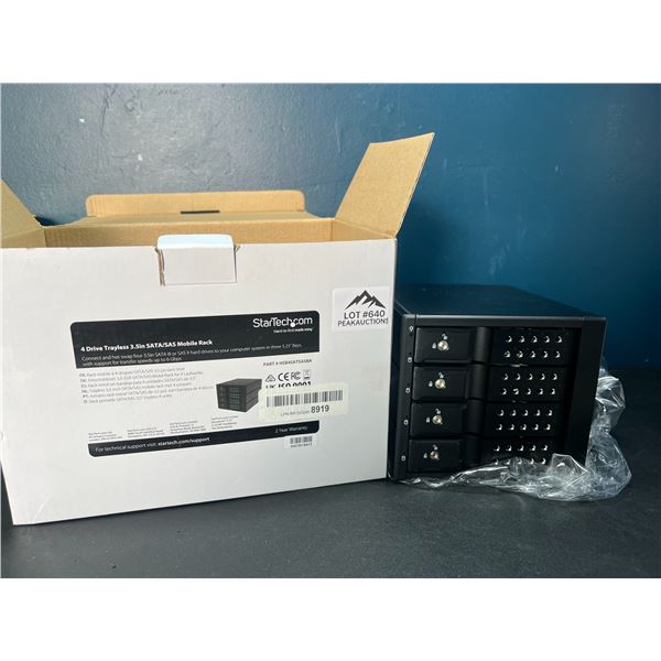 Lot of 1 StarTech 4-Drive 3.5in SATA/SAS Mobile Rack