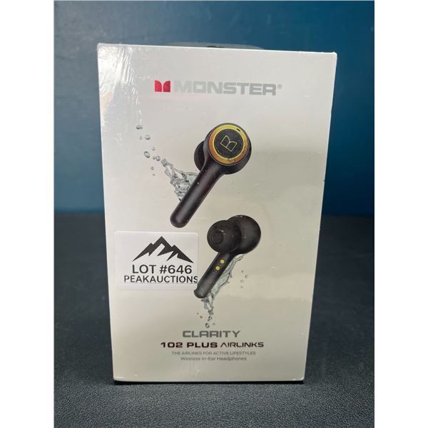 Lot of 1 Monster Clarity 101 Plus Airlinks Wireless Bluetooth Earphones - Brand New Sealed!