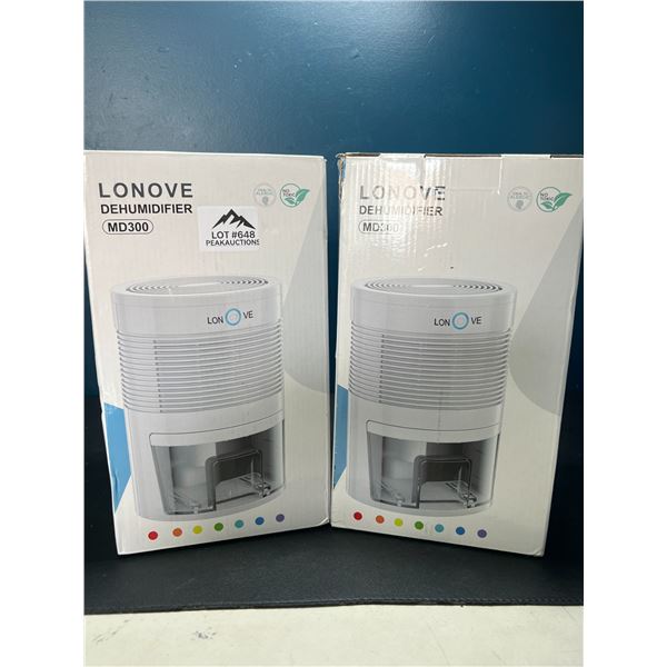 Lot of 2 Lonove MD300 Household Dehumidifiers