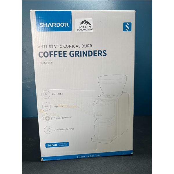 Lot of 1 Shardor Anti-Static Conical Burr Coffee Grinder