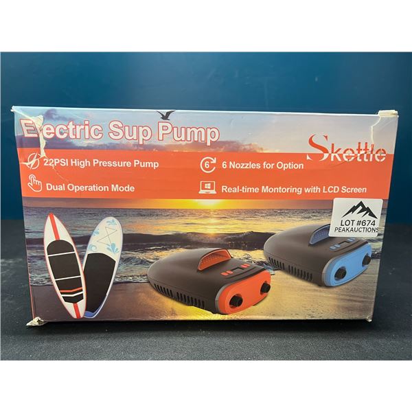 Lot of 1 Skettle Electric SUP Pump - 22PSI Electric Paddle Board/Kayak/Boat Pump