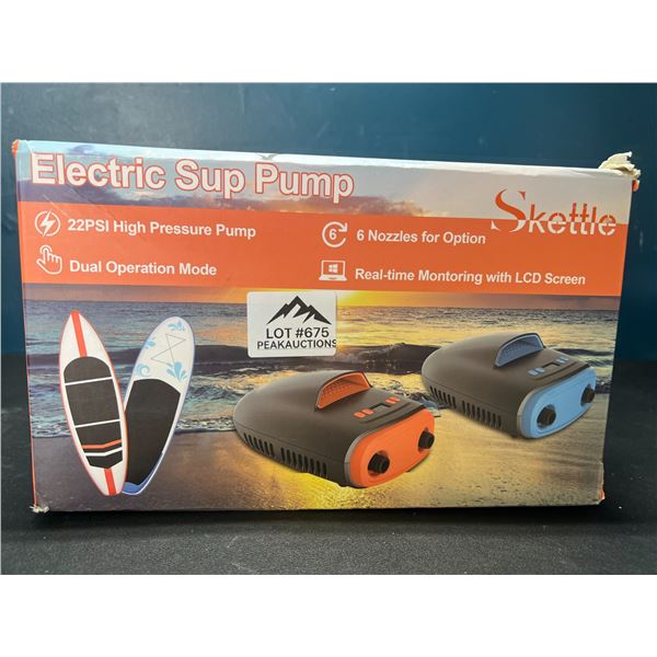 Lot of 1 Skettle Electric SUP Pump - 22PSI Electric Paddle Board/Kayak/Boat Pump