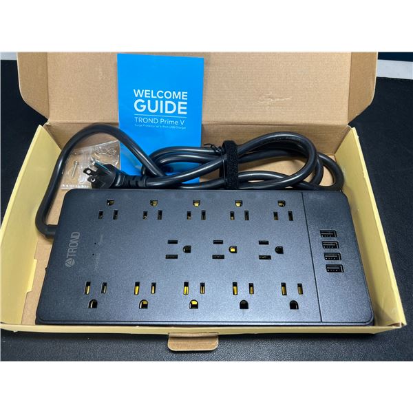 Lot of 1 Trond Prime V Power Bar/Surge Protector w/ Multiple Outlets & USB Ports