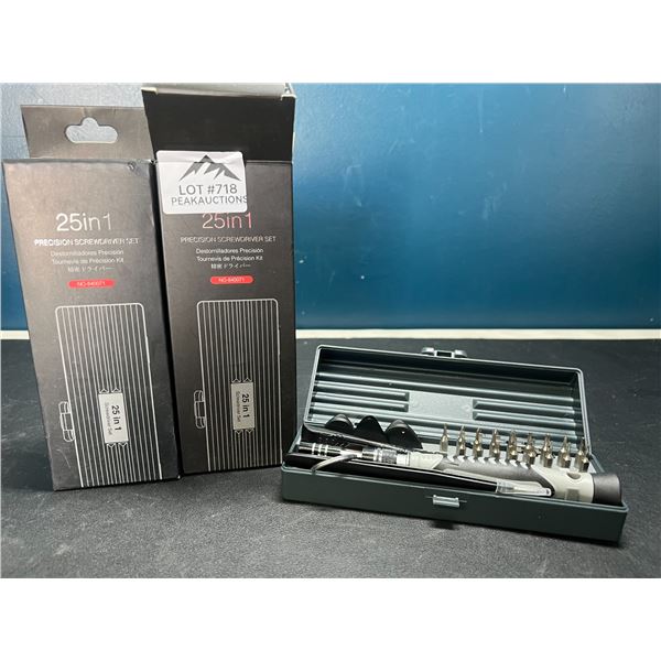 Lot of 2 Precision Screwdriver Tool Sets