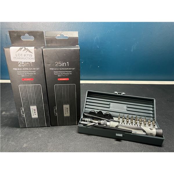 Lot of 2 Precision Screwdriver Tool Sets