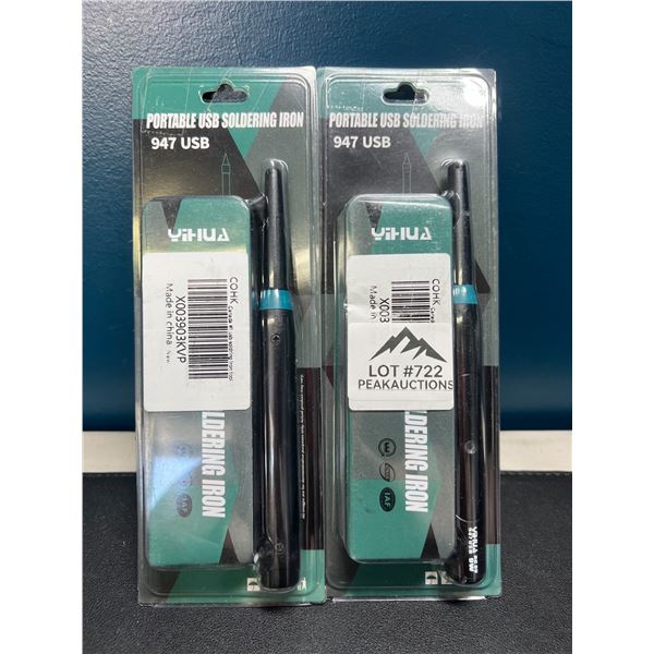 Lot of 2 Portable USB Soldering Irons