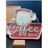 Image 1 : Lot of 1 LED Fresh Coffee House Light-Up Wall Sign/Decor Light Up Sign
