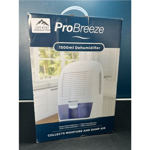 Lot of 1 ProBreeze 1500ml Dehumidifier