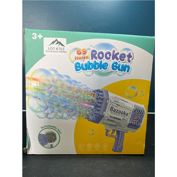 Lot of 1 Rocket Bazooka Bubble Gun - 69 Holes - Blows SO MANY BUBBLES!!
