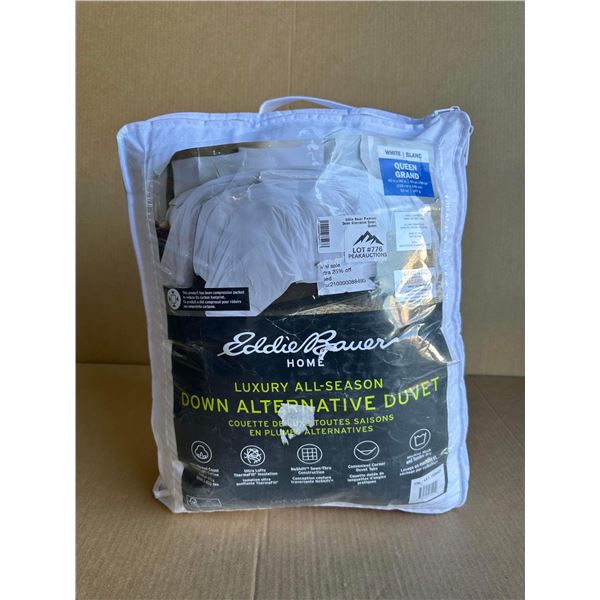 Lot of 1 Eddie Bauer Home Luxury All-Season Down Alternative Duvet - Queen Size