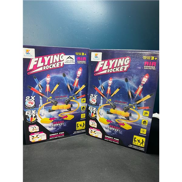 Lot of 2 Flying Air Powered Rocket Toys