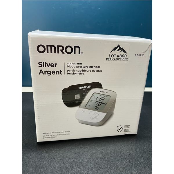 Lot of 1 OMRON Silver Upper Arm Blood Pressure Monitor