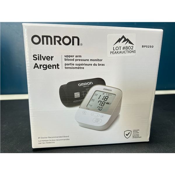 Lot of 1 OMRON Silver Upper Arm Blood Pressure Monitor