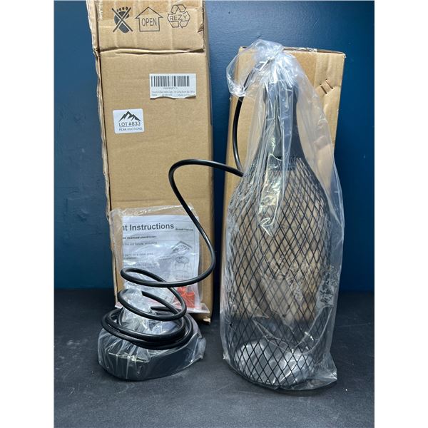 Lot of 2 Metal Cage Bottle Style Lights/Lamps
