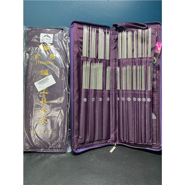 Lot of 2 Knitting Needle Kits - 104PCS each