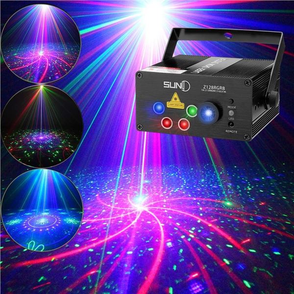 Lot of 1 SunY DJ Laser Light Projector w/ Remote Control - Mixed Effect Stage Light