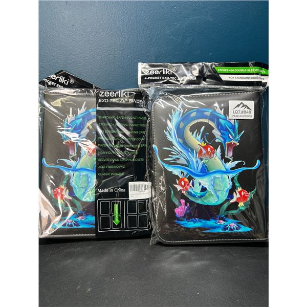 Lot of 2 Leather Pokemon Premium Card Binders