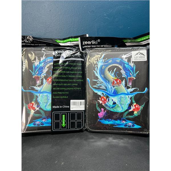 Lot of 2 Leather Pokemon Premium Card Binders