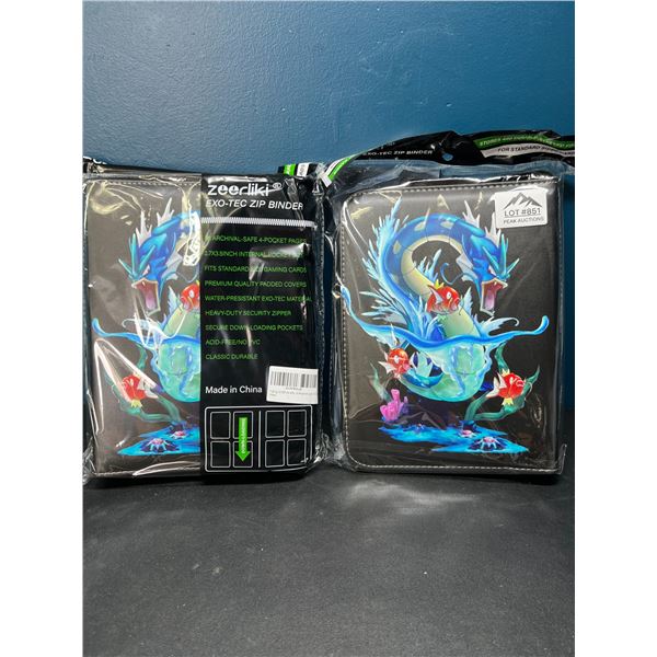 Lot of 2 Leather Pokemon Premium Card Binders