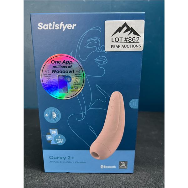 Lot of 1 Satisfyer Curvy 2+ Air Pulse Stimulator + Vibration Smart Sex Toy w/ App Control