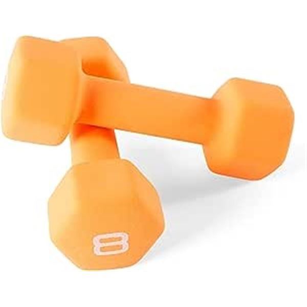Lot of 2 Neoprene Dumbells - 8lbs each