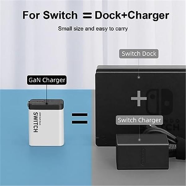 Lot of 1 Hagibis Switch Dock Charger Adapter for Nintendo Switch/OLED Portable TV Docking Station