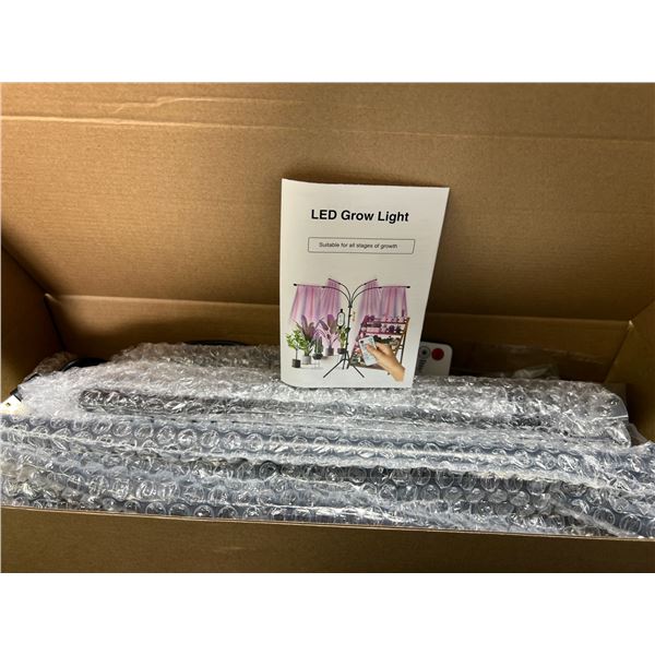 Lot of 1 LED Grow Light for Indoor Plants w/ Extendable Tripod Stand & Remote Control