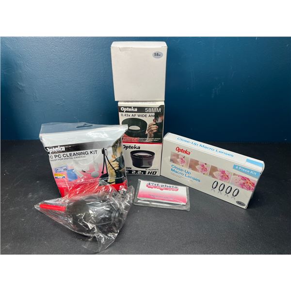 Lot of 1 Opteka Digital Camera Lenses & Cleaning Kit