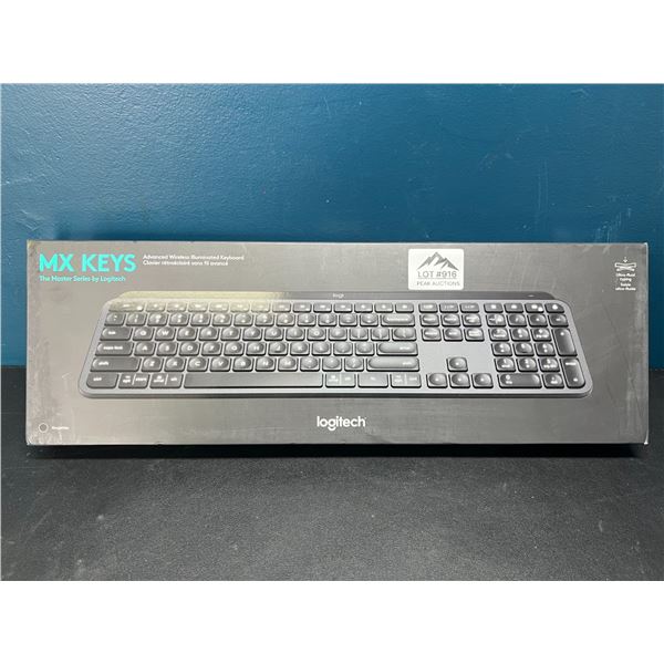 Lot of 1 Logitech MX Keys Advanced Wireless Illuminated Keyboard