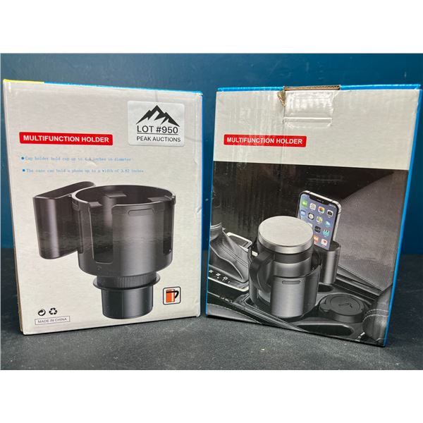 Lot of 2 Multifunction Car Cup Holders/Phone Holders
