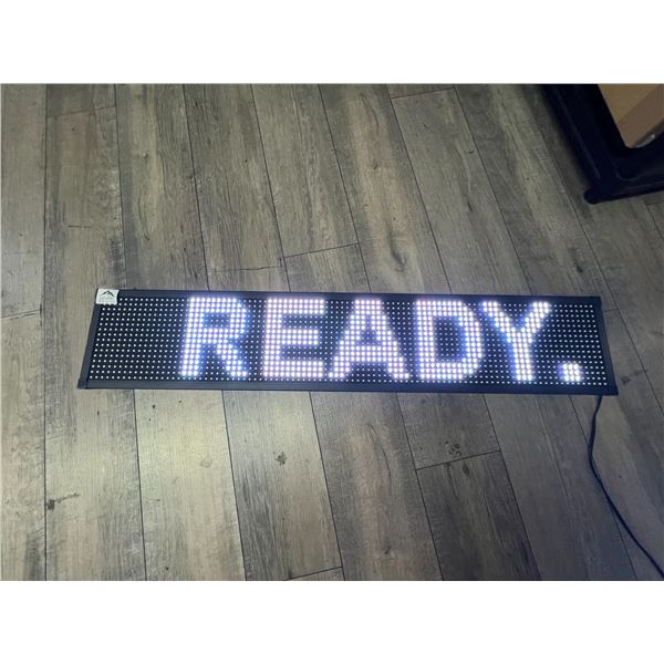 Lot of 1 Light-Up Scrolling LED Sign - Used/Works