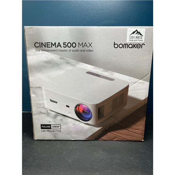 Lot of 1 Bomaker Cinema 500 Max 5.0 Bluetooth + 5G WiFi Video Projector - BRAND NEW!