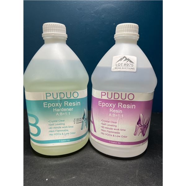 Lot of Epoxy Resin - 1 Gallon Kit - Crystal Clear - Self-Levelling (Part A+B)