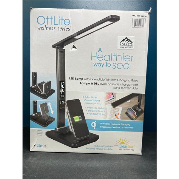 Lot of 1 OttLite LED Lamp w/ Extendable Wireless Charging Base