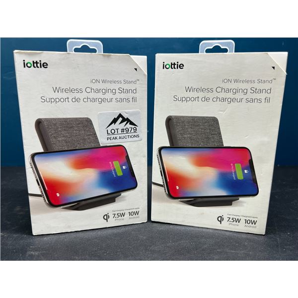 Lot of 2 iottie iON Wireless Charging/Fast Charging Stands