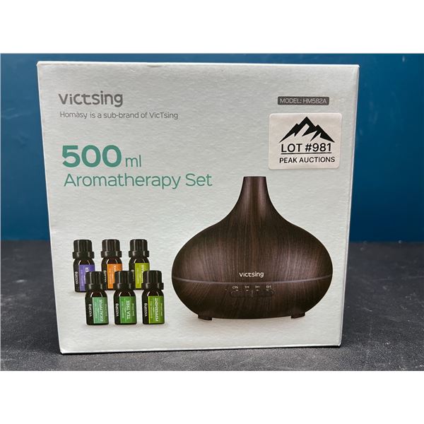 Lot of 1 Victsing 500mL Aromatherapy Diffuser Set - Includes 6 Essential Oils!