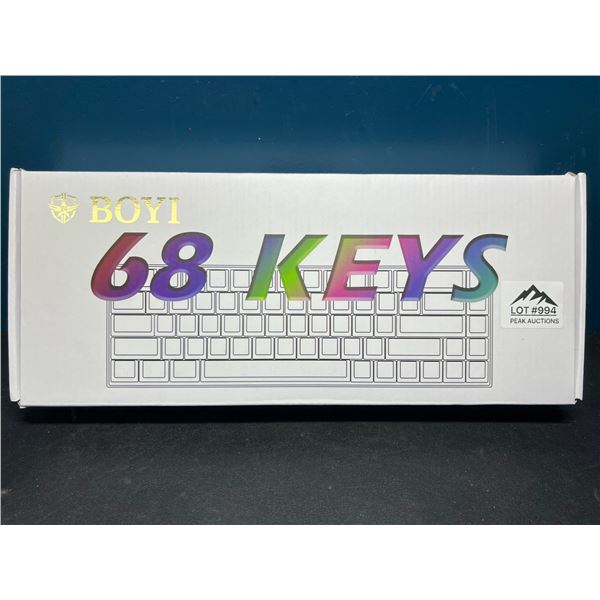 Lot of 1 Boyi 68 Keys NKRO Bluetooth Mechanical Gaming Keyboard - Matcha Green
