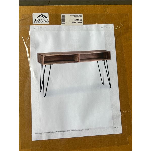 Lot of 1 Rohan Industrial Style Console Table