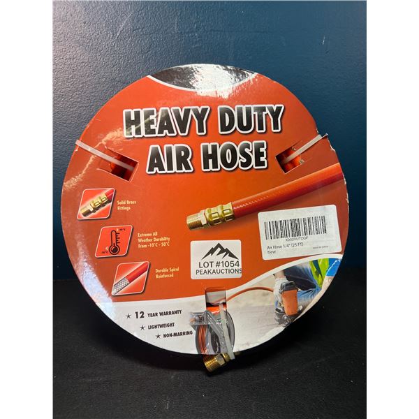 Lot of 1 Heavy Duty Air Hose - 1/4" - 25FT Length