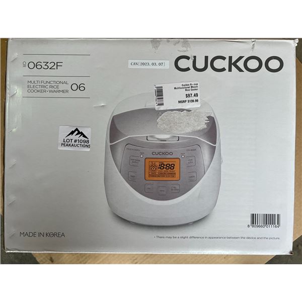 Lot of 1 Cuckoo Multifunctional Electric Rice Cooker