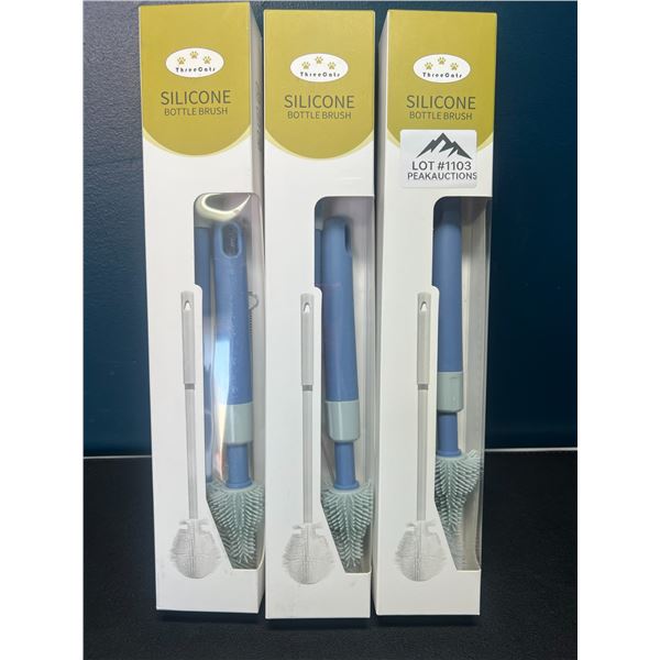 Lot of 3 Silicone Bottle Brushes